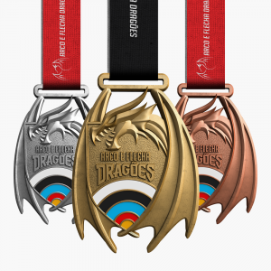 Medalha 3D Arco e Flecha Drages