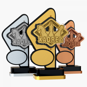 Kit 3 Troféus Xadrez Cavalo, Peão E Rei - R3D - Troféu / Medalha Esportiva  - Magazine Luiza